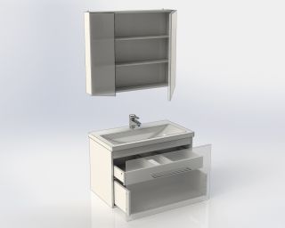 Тумба под раковину Aquanet Порто 80 белый